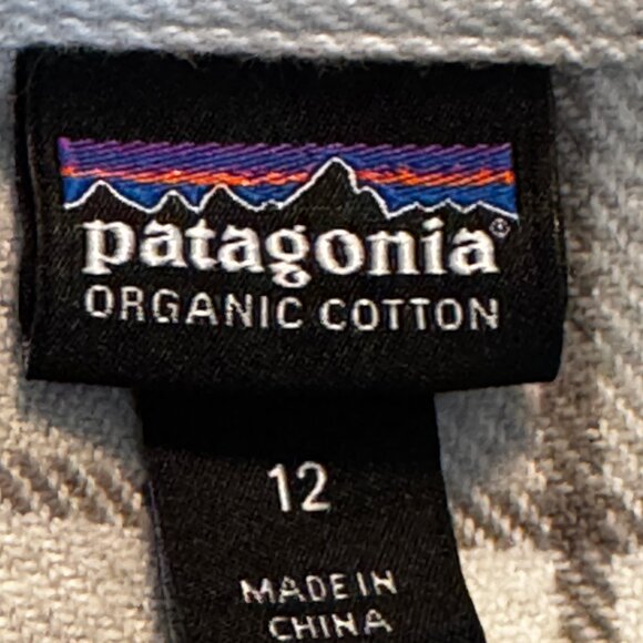 Like new PATAGONIA Fjord Organic Cotton Plaid Flannel Shirt in Mint & Gr… - Picture 5 of 11